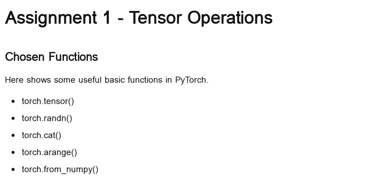 assignment01-tensor-operations