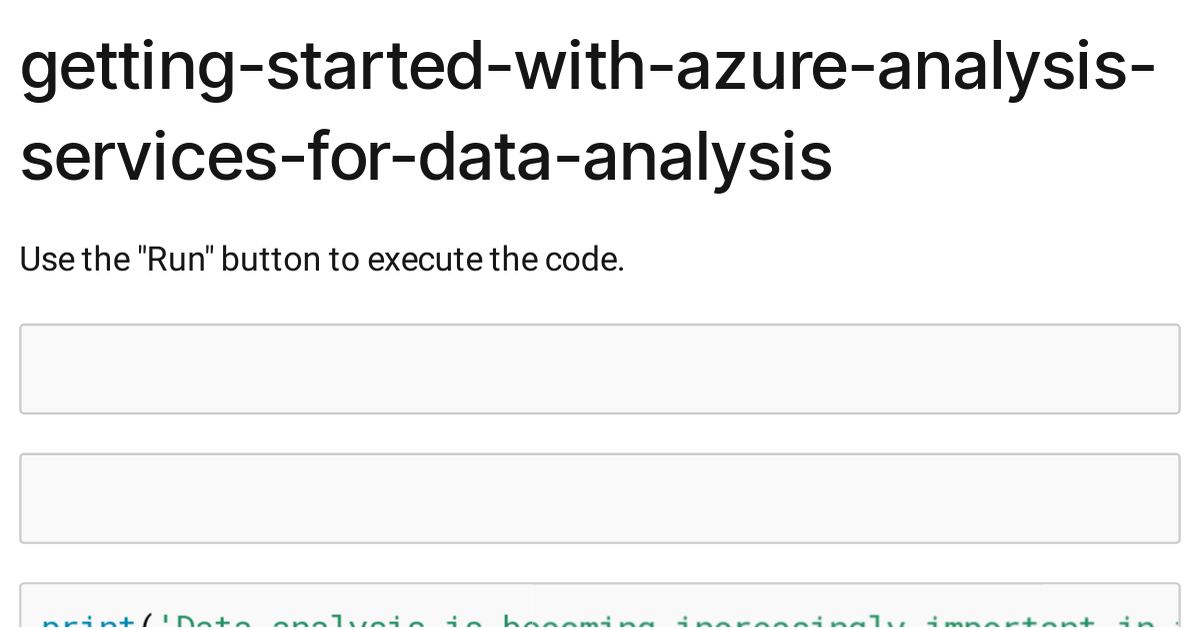 Getting Started With Azure Analysis Services For Data Analysis Notebook By Kryptos Kryptos