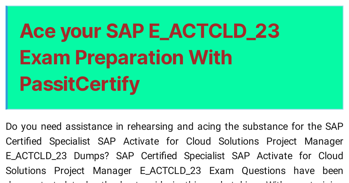 Vce E-ACTCLD-23 Test Simulator