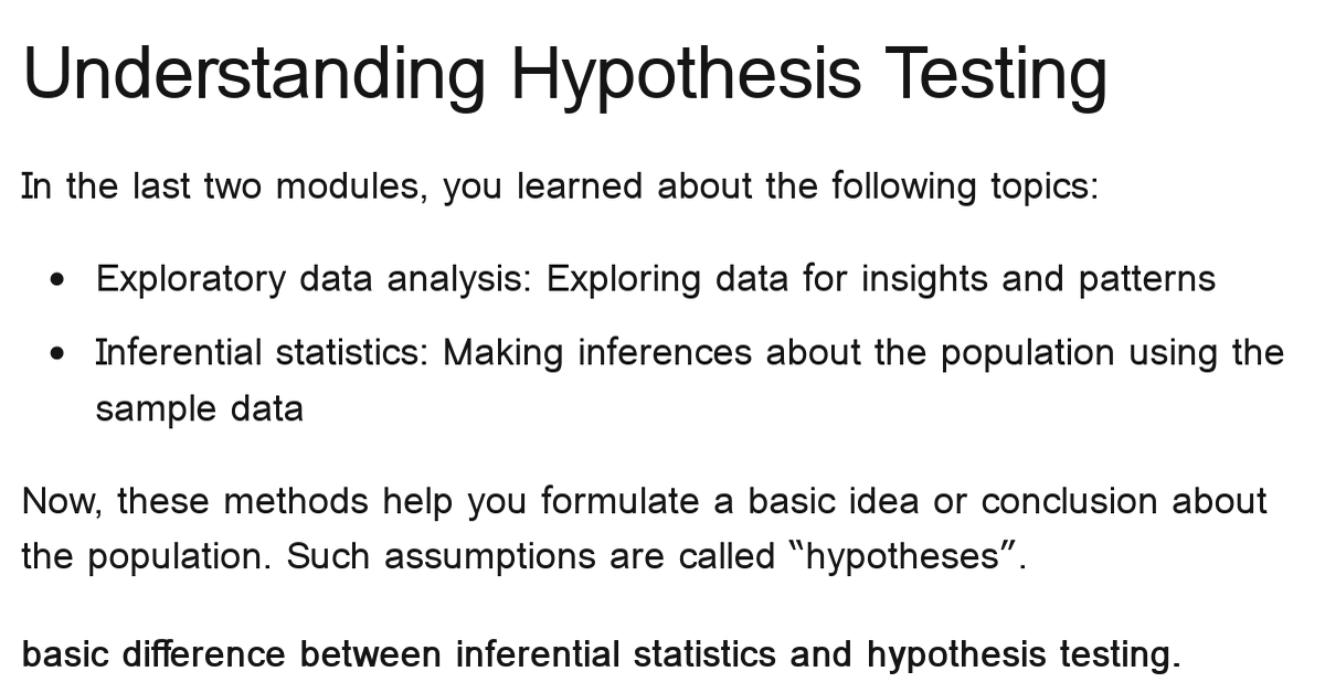 hypothesis testing jovian