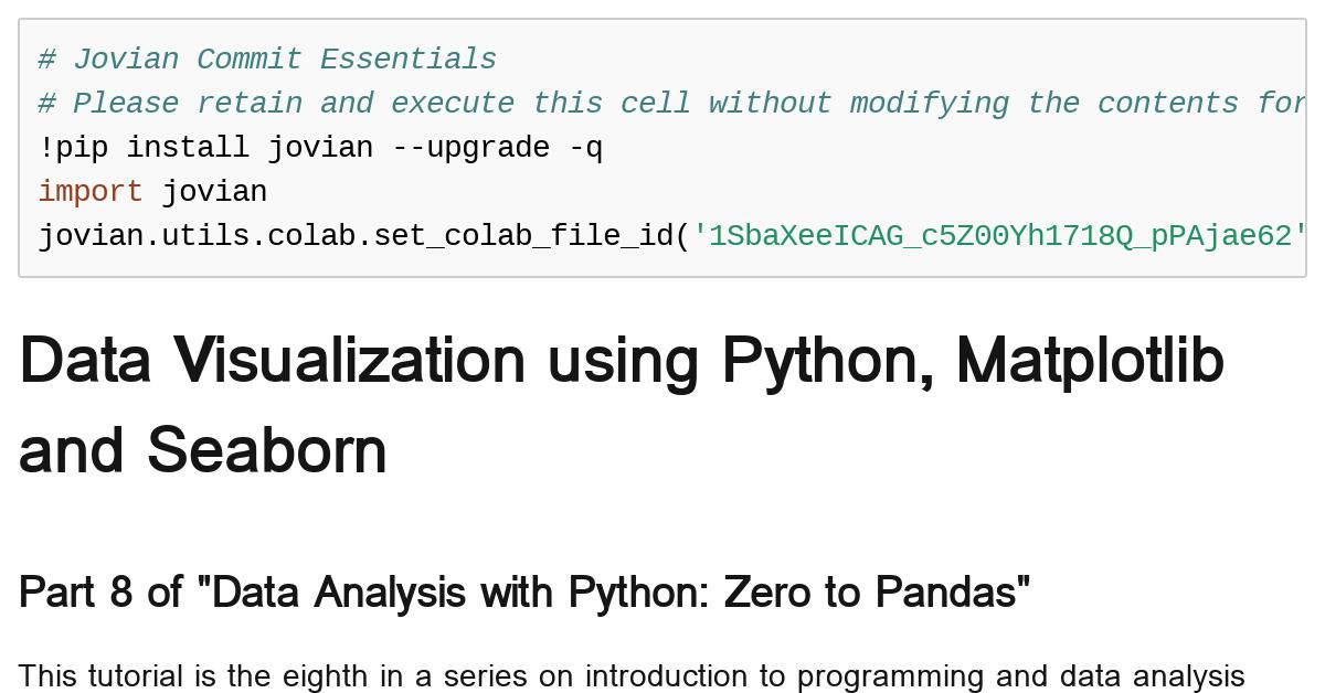 Python Matplotlib Data Visualization - Notebook By Devanshi Singh ...