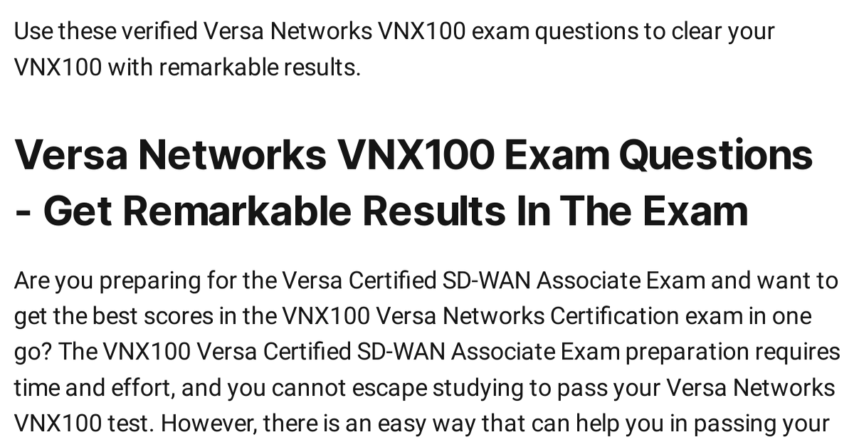 VNX100 Demotesten