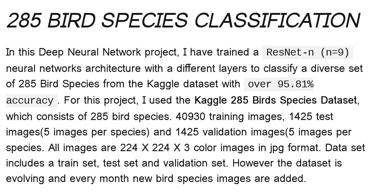 bird-species-classification
