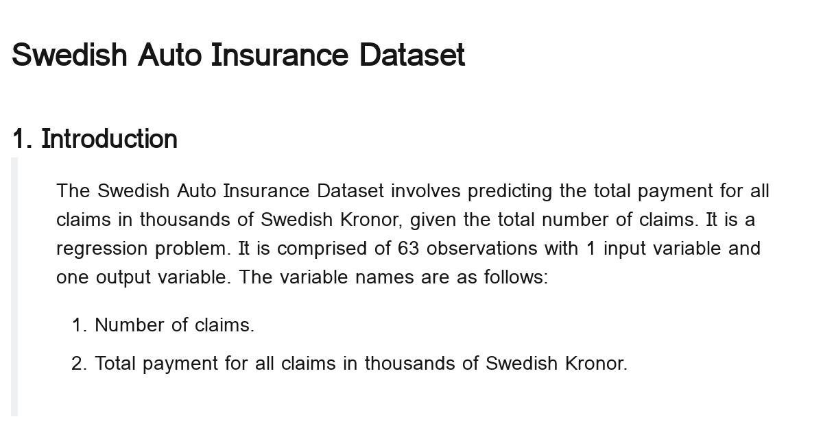 swedish-auto-insurance-dataset