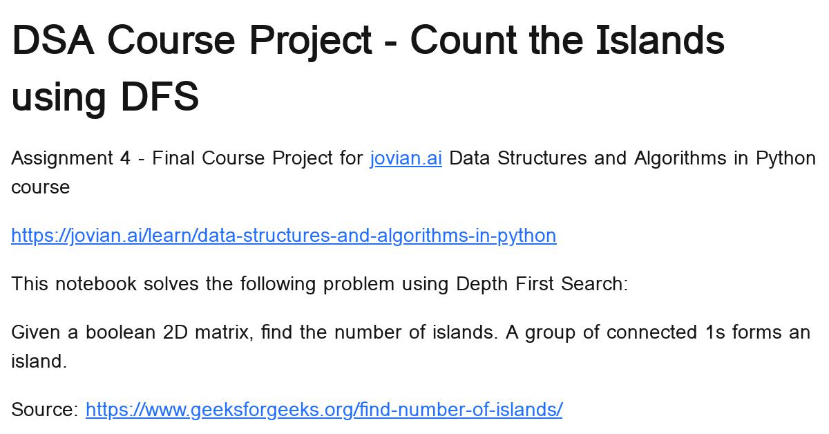 count-the-islands-using-dfs