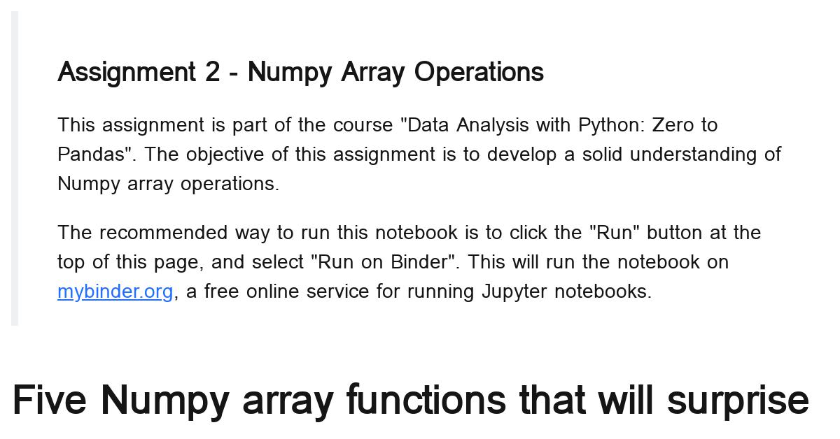 numpy-array-operations