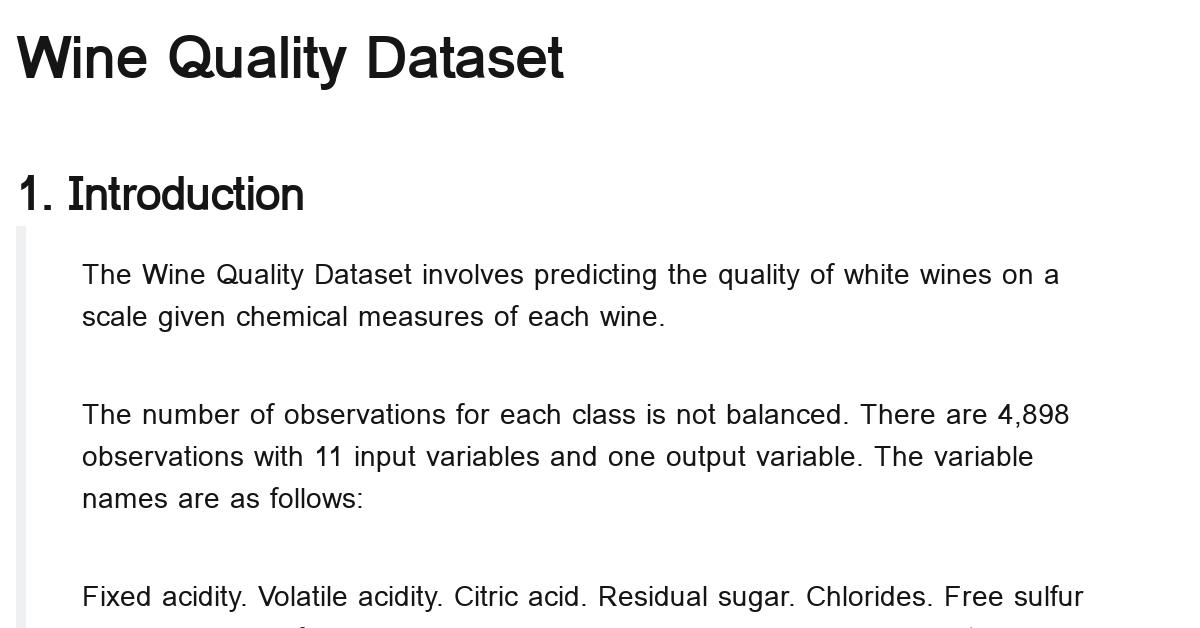 wine-quality-dataset