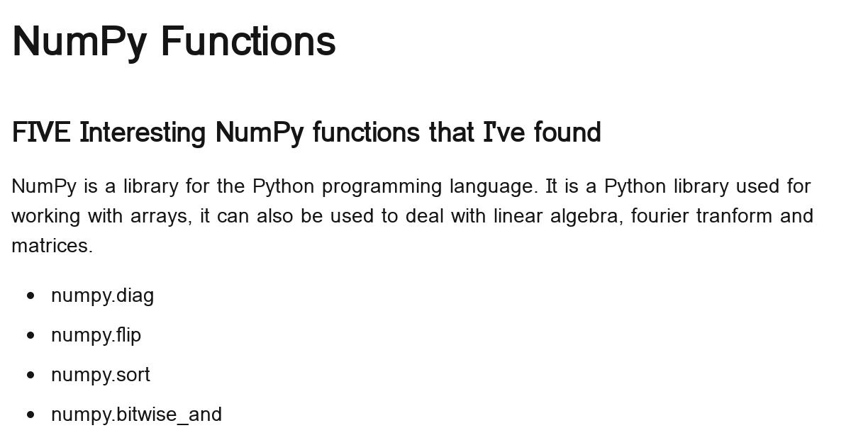 numpy-array-operations