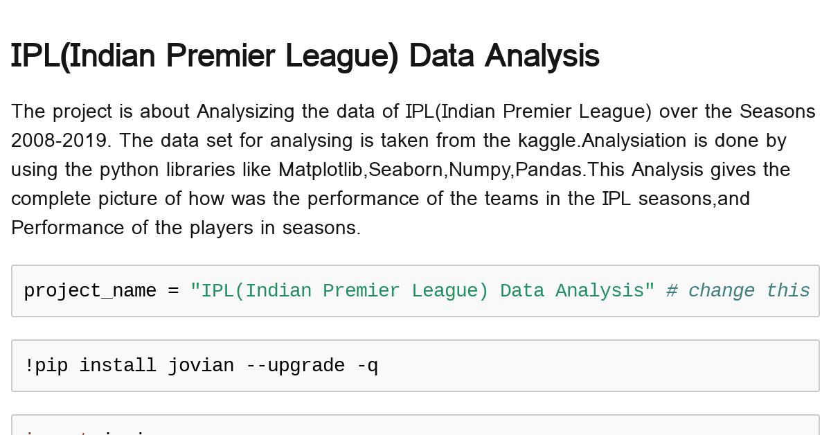 ipl-indian-premier-league-data-analysis